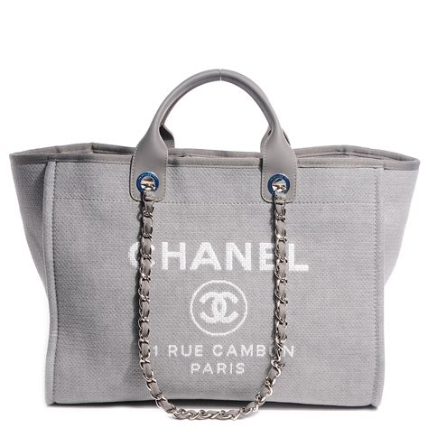 chanel deauville canvas tote bag blue|chanel canvas deauville grey.